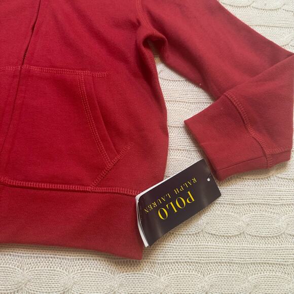 NEW Polo Ralph Lauren Classics II Red Hoodie sz 4 Full Zip Hoodie - Picture 6 of 7